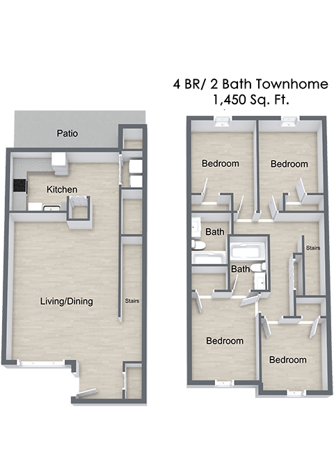 4 Bedroom Floor Plan at The Bluffs at Cherry Hills, Omaha, NE